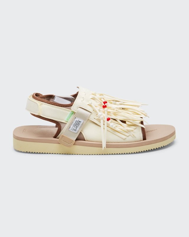 Was 4AB Beaded Tassel Sporty Sandals